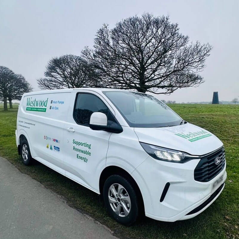 Ford Transit Electric Van for Westwood Plumbing & Heating Ltd Renewable Energy Team