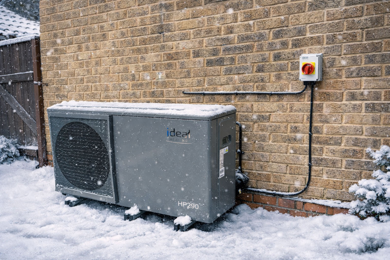 An Ideal HP290 Heat Pump In winter